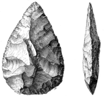 Figure 1. Handaxe found near Aurillac. Unspecified date. 