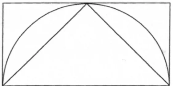 Figure 1. Slice of a cone, hemishere and cylinder used by Archimedes 