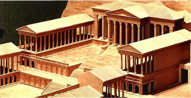 Figure  /4.  Exemple de  maquette : Reconstruction du  palais romain  Martinengo,  Académie des  Beaux- Beaux-Arts Santa Giulia,  Brescia,  Italie  (http://www.bresciamostre.it/per-foro-capitolium .asp ) 
