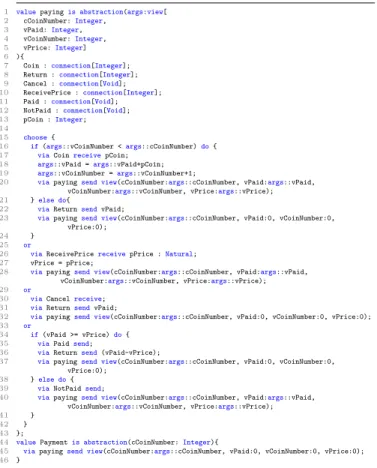 Fig. 9. The payment component expressed in π -ADL.NET.
