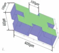 Fig. 3. An example of silicon micropart used for the assembly