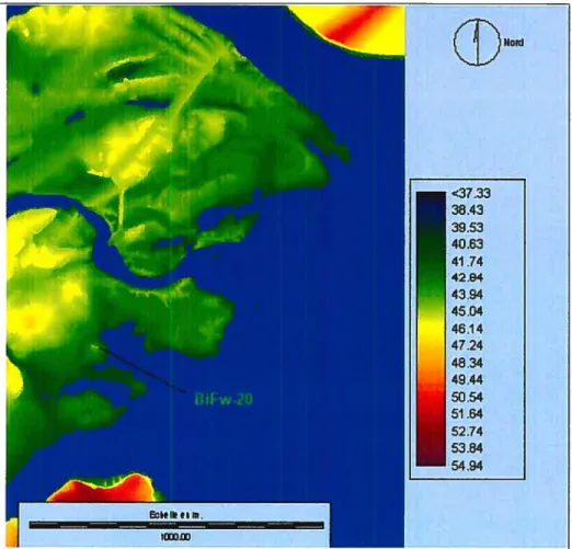 Figure 3: Le delta actuel de la Gatineau (altitude de leau à 41 m)