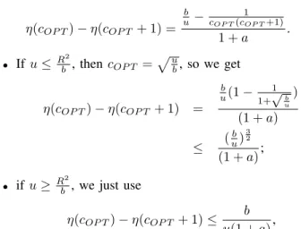 Fig. 2. Validity of the continuous approximation of the optimal efficiency