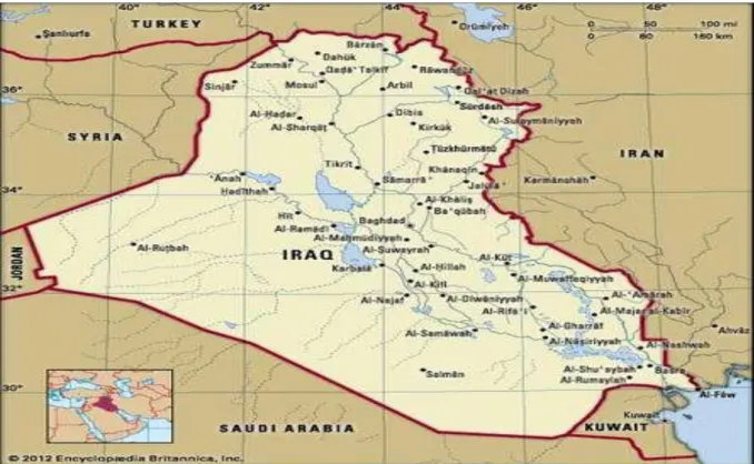 Figure 4: Iraq Map ( Britannica, 2012). 