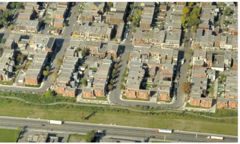Figure 2 - Des toits qui recèlent un fort potentiel de développement : toits plats typiques  de Montréal 