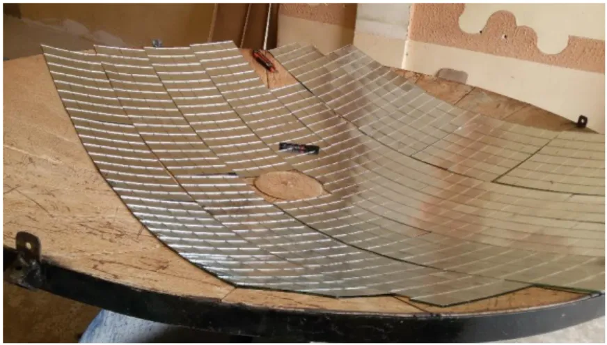 Figure II.1 : Technique de collée les miroirs sur la surface de réfracteur 