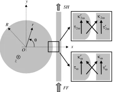 FIG. 1. The generic structure studied in this work is constituted by a nonlinear microdisk side coupled with a bus waveguide