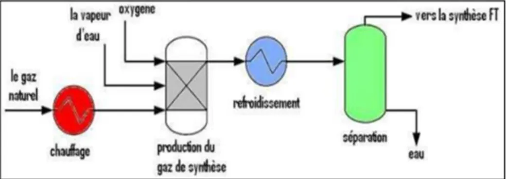 Figure III.3: section de production du gaz de synthèse