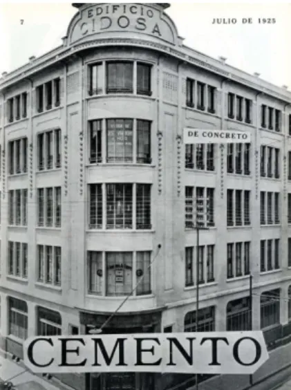 Fig. 1. L’édifice de CIDOSA (Compagnie Industrielle d’Orizaba), l’un des projets de l’agence de Paul Dubois et  Fernand Marcon à Mexico, entre 1922 et 1926