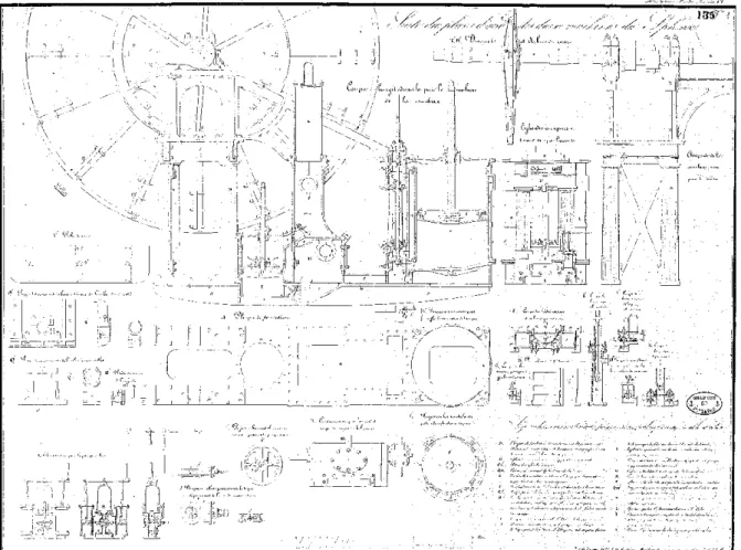 Figure 9  - Suite du plan d’une des deux machines du Sphinx. 