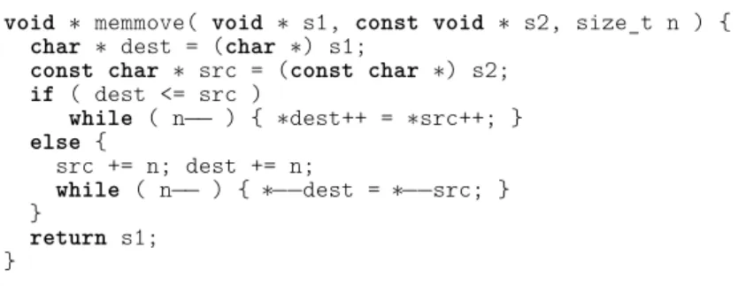 Fig. 5. memmove with an undefined semantics