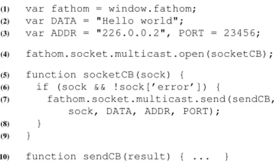 Figure 1: Asynchronous multicast network output in Fathom.