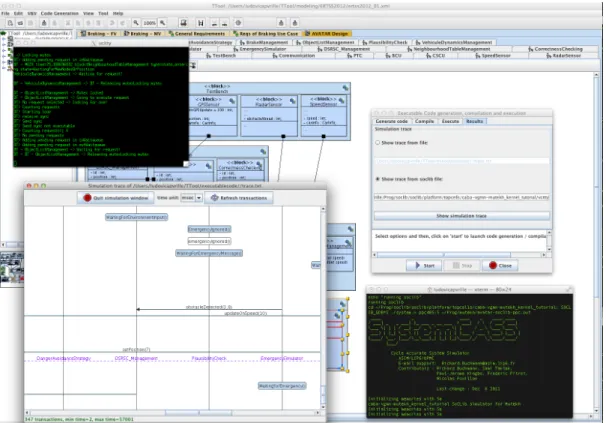 Figure 9: AVATAR/SoCLib Prototyping Environment in TTool tency of any transaction on the interconnect, 