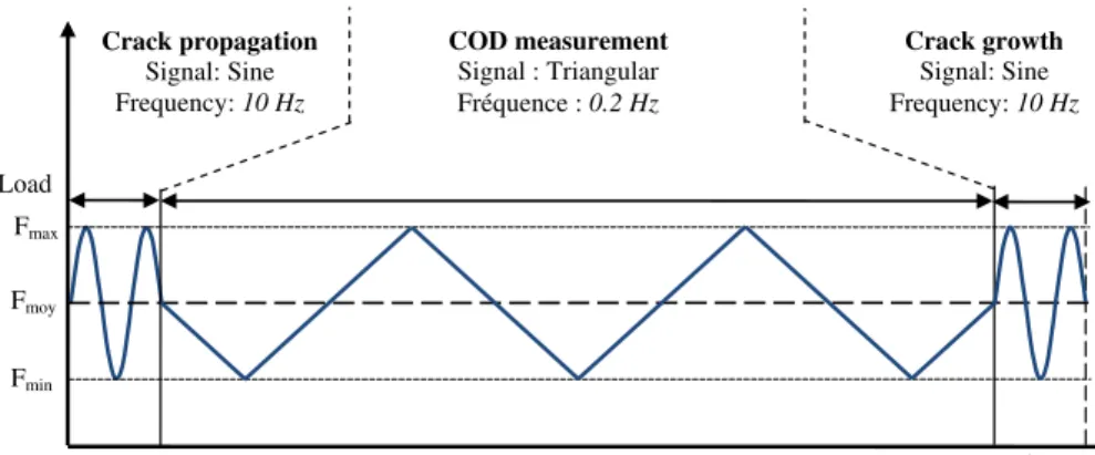 Fig. 5 Placement of virtual gauges behind crack tip in reference image (crack length = 800 μm, R = 0.1).