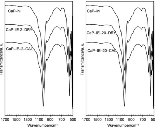 Figure 6 shows FTIR spectra of samples prepared by IWI. Uncalcined samples had the stretching of OH ! groups around 3500 cm ! 1 