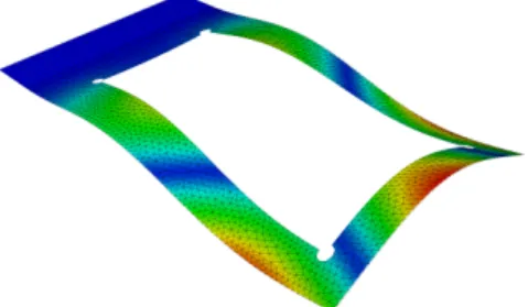 Fig. 8 Eigenmode at 1062 Hz computed using an ABAQUS shell model