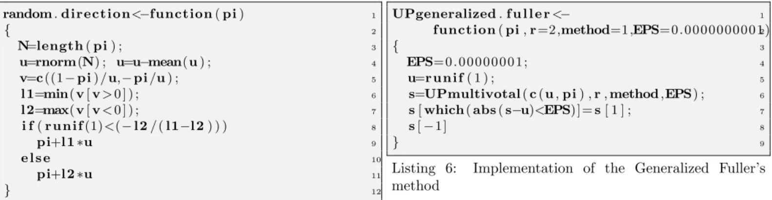 Table 1 contains the ratios of variances of Y b for the other method and different values of r with respect to the  ran-dom pivotal method