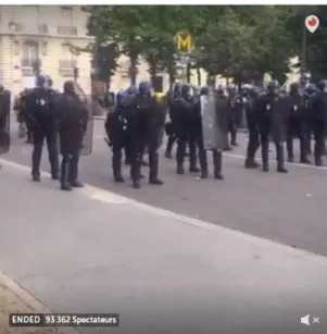 Figure 1 : capture d’un « live » sur Periscope des manifestations anti loi Travail du 14 juin 2016 3 