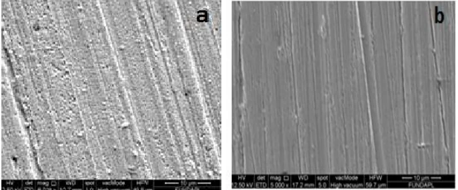 Fig .9. Scaning electron micrographs and EDX spectrum of the copper alloy surface after 24h immersion at 298 K in ethylene glycol water solution (30%/ 70%) 0.1 M NaCl (a)