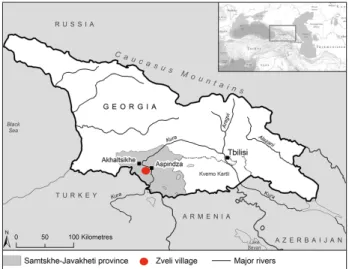 Fig. 11 - localisation des kourgans de Zveli   (d’après Anderson et al. 2014 5 ) 