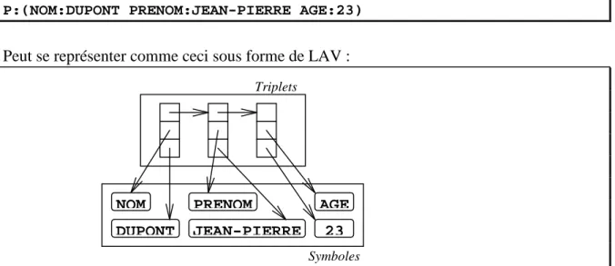 Figure 2 : la représentation LAV classique