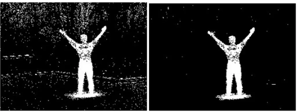 Figure 3.2. Correction du r´esultat apr`es une op´eration de soustraction de fond [2].