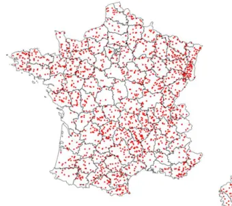 Figure 2 : Exemple illustrant la variabilité des caractéristiques d’échantillonnage d’un paramètre du  générateur de pluies (paramètre PJMAX été :   et      )