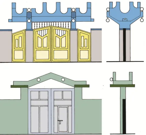 Figure 18. Portiques d'entrée de villas, vers 1990 