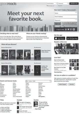 Figure 12 – Page d’accueil de Goodreads en 2016 41 . 