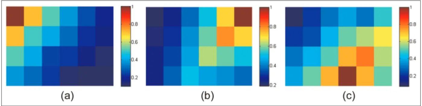 Figure 6. Example of a 2D anisotropic structure—visualization of mesh with IDW interpolation for (a) transducer no