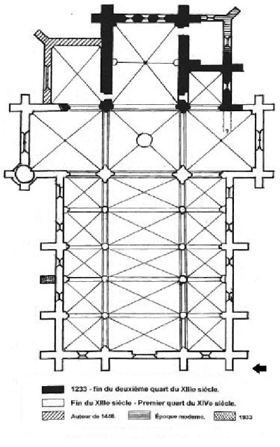 Fig.  1.  Plan  de  l’église  Saint-Jean-Baptiste  de  Rouvres-en-Plaine  (in  D.  SÉCULA ,  «  L’église Saint-Jean-Baptiste de Rouvres-en-Plaine