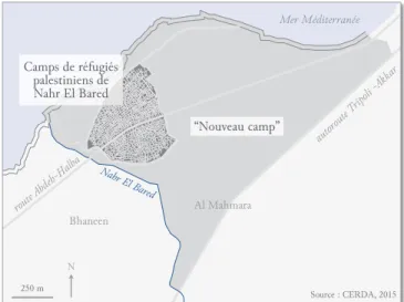 Figure VI-7 : Localisation du camp de Nahr al-Bared