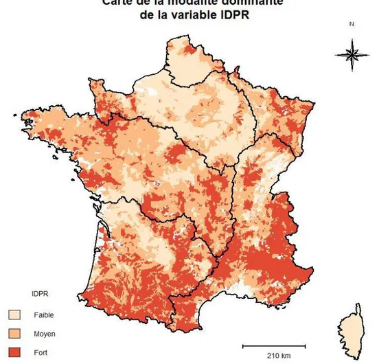 Figure 10: Carte de la variable IDPR 