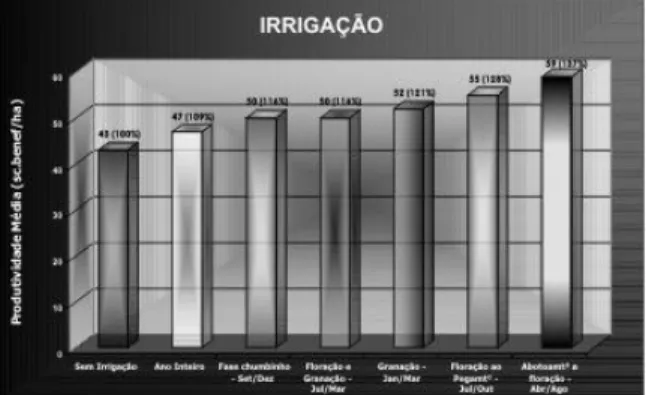 Figura 9- Efeito do suprimento de água em diferentes períodos fenológicos do café conilon (SILVEIRA, 1996).