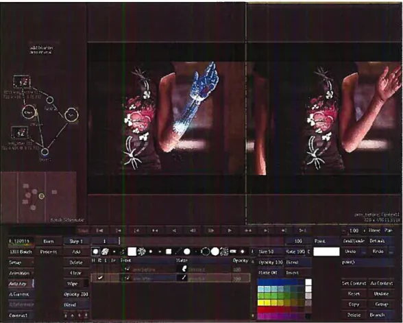 FIG. 1.3 — Logiciel de composition vidéo numérique (Discreet Ftame/Inferno) [MEO6j
