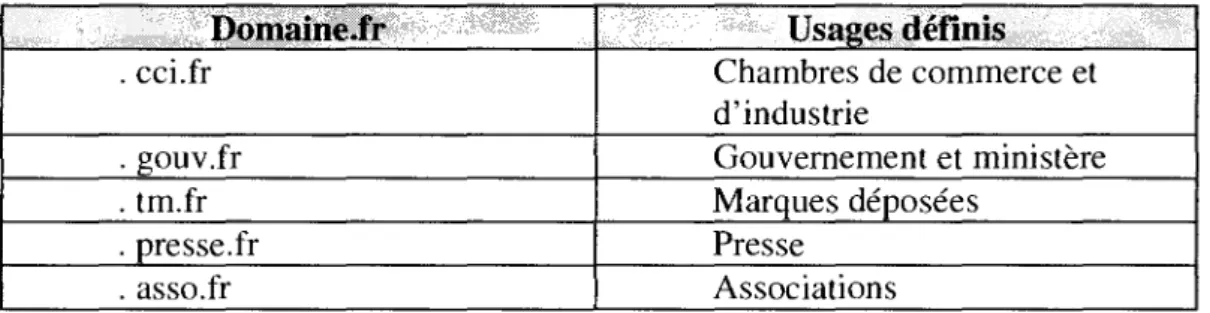 Figure 6 : Exemples de sous-domaines &#34;thématiques&#34; en France l53