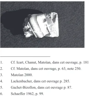 Fig. 1 - Fragment de perle cylindrique, calcédoine,  D. 1,7 cm (RS 20.99, Damas), Palais royal 