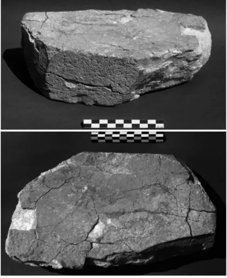 Fig. 1 et 2 – Lingot de matière vitreuse (TQ 15.411), Terqa. Photographie V. Matoïan