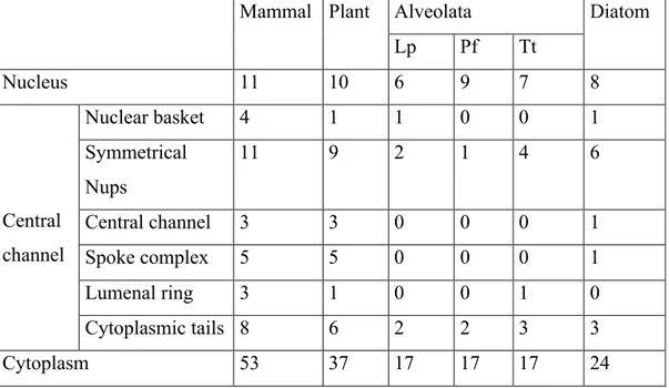 Table 1.2.1. mRNA transport components 