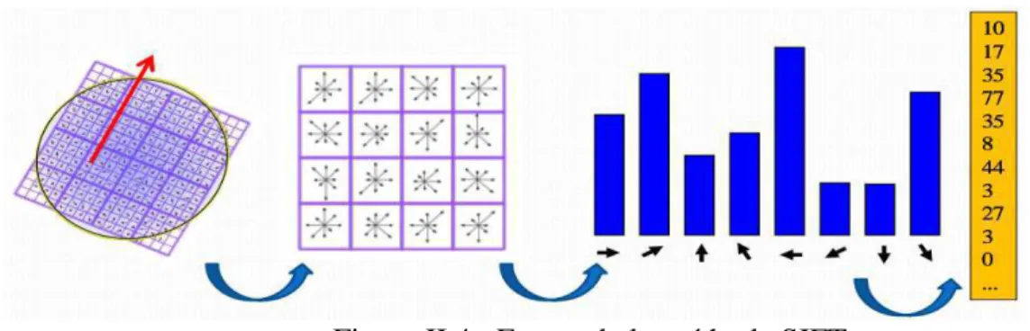 Figure II.4 : Etapes de la méthode SIFT 