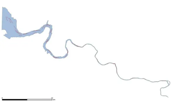 Figure 6 : Carte de localisation des traits de chalut sur la Charente en 2010 