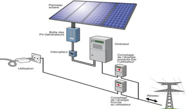 Figure I.4 : schéma panneau photovoltaïque  [5].
