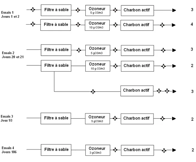 Figure 3 : Points de prélèvements lors de la campagne pilote CAG sur le site A w