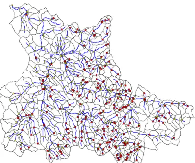 Figure 16 : Projets de retenues de substitution simulés à l'aide du modèle de Poitou-Charentes 