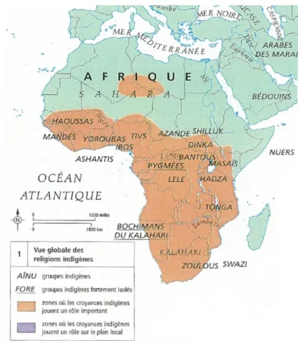 Figure 7 - Une représentation qui met en évidence plusieurs peuples africains pratiquant des 