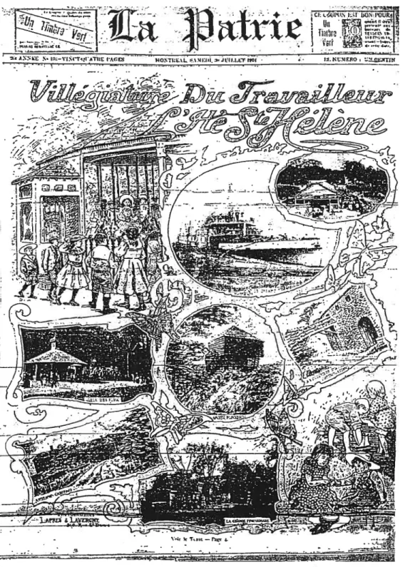 Figure 4 La villégiature du travailleur l’île Sainte-Flélène