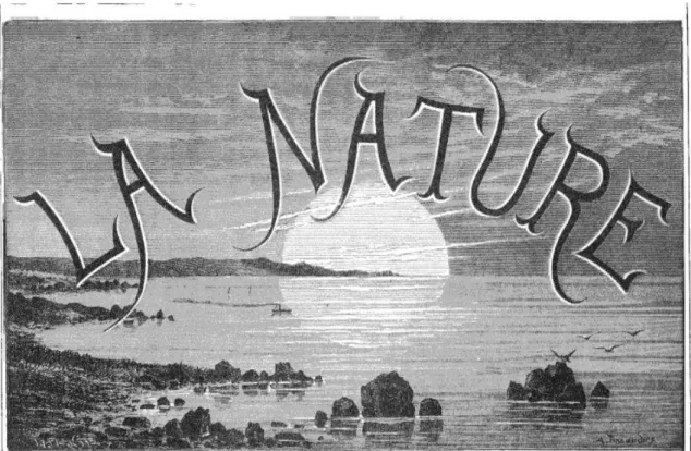 Figure 4 – Frontispice de La Nature. (Source : Cnum - Conservatoire numérique  des Arts et Métiers - http://cnum.cnam.fr) 