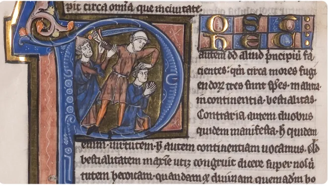 Fig. 11 : initiale P, f. 45 (Avranches, BM, ms. 222)