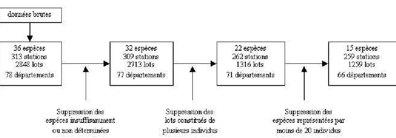 Figure 1 : Sélection des données exploitables 