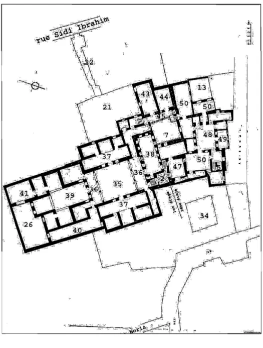 Figure 10  : Plan des 1  cr  et 2 e  étages, Dar Lasram. 